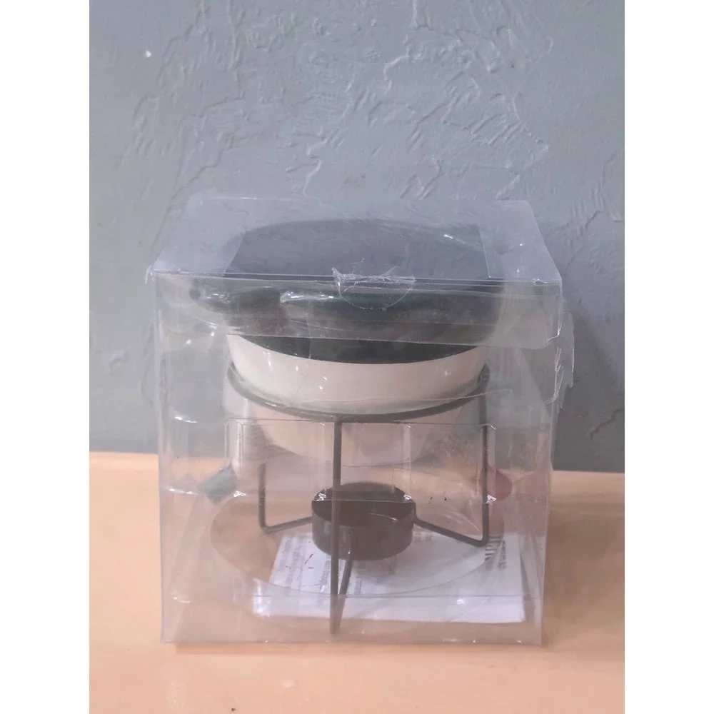 4 PC SET of CERAMIC and‎ METAL FONDUE SETS w/2 FONDUE.
